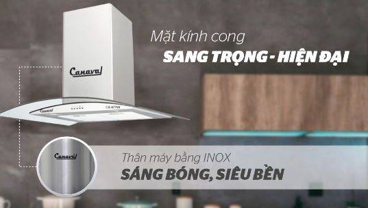 HÚT MÙI CANAVAL KÍNH CONG CA-8770S - LIÊN HỆ ĐỂ ĐƯỢC GIÁ TỐT