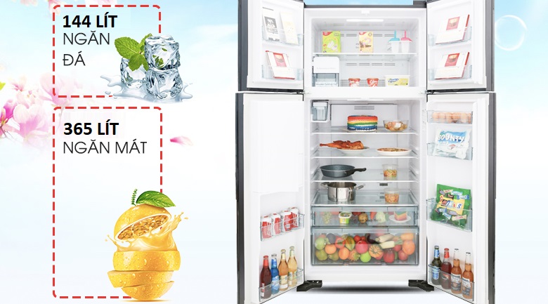 Tủ lạnh Hitachi Inverter 509 lít R-FW650PGV8 GBK
