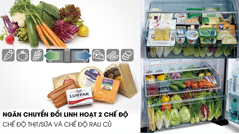 Tủ lạnh Hitachi Inverter 540 lít R-FW690PGV7 GBW làm đá tự động lấy nước ngoài nâu cafe