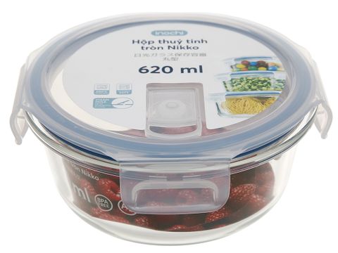 Hộp thủy tinh tròn Nikko 620ml