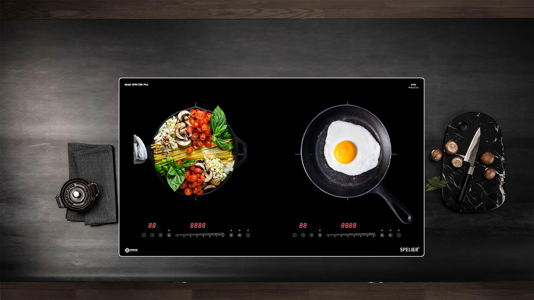 BẾP ĐIỆN TỪ ĐÔI SPELIER SPM-729K PLUS