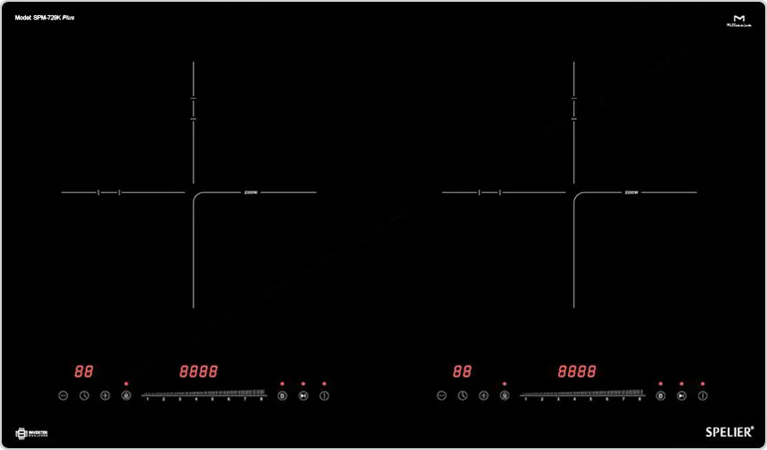 BẾP ĐIỆN TỪ ĐÔI SPELIER SPM-729K PLUS