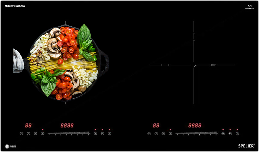 BẾP ĐIỆN TỪ ĐÔI SPELIER SPM-729K PLUS