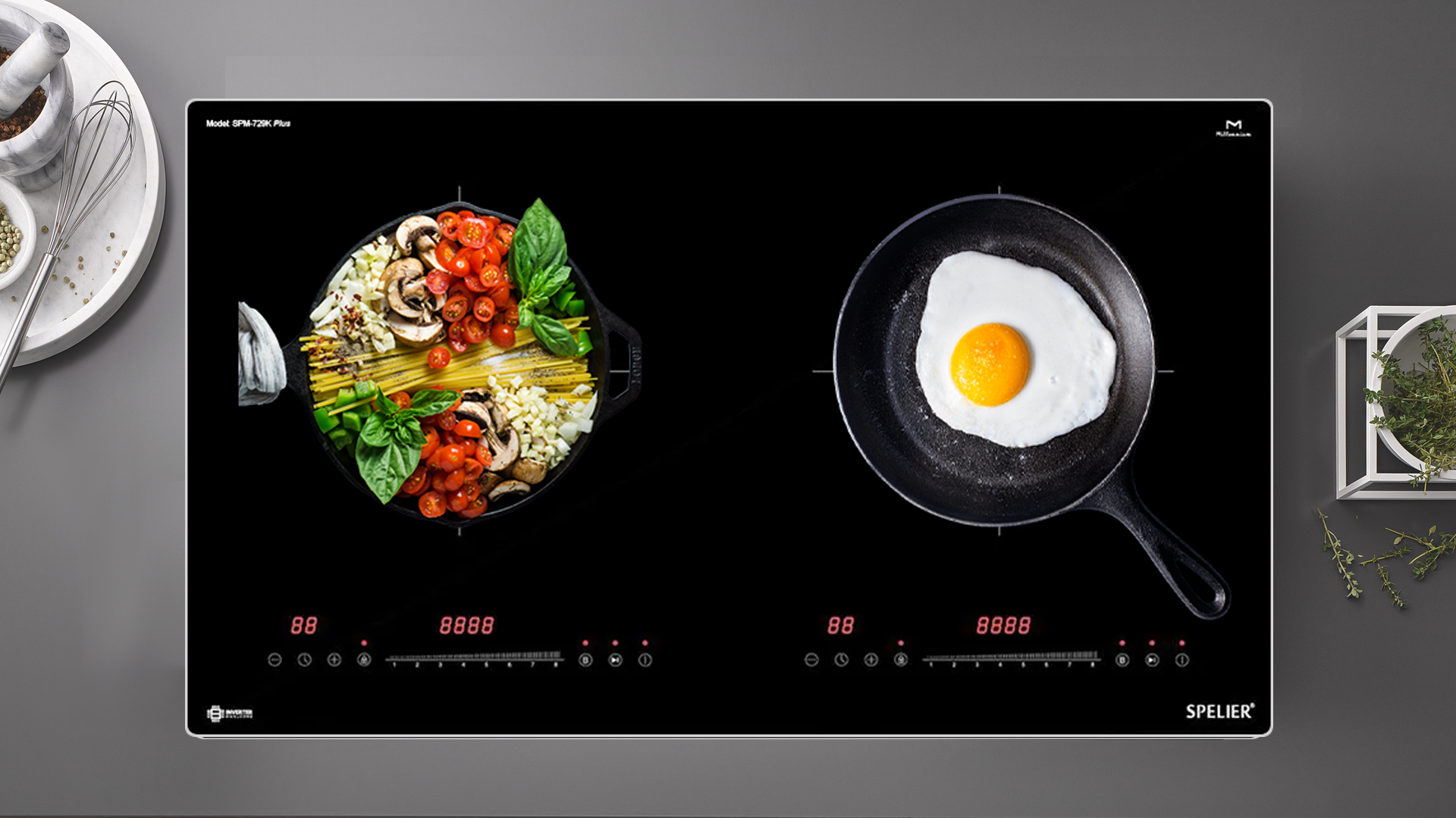 BẾP ĐIỆN TỪ ĐÔI SPELIER SPM-729K PLUS