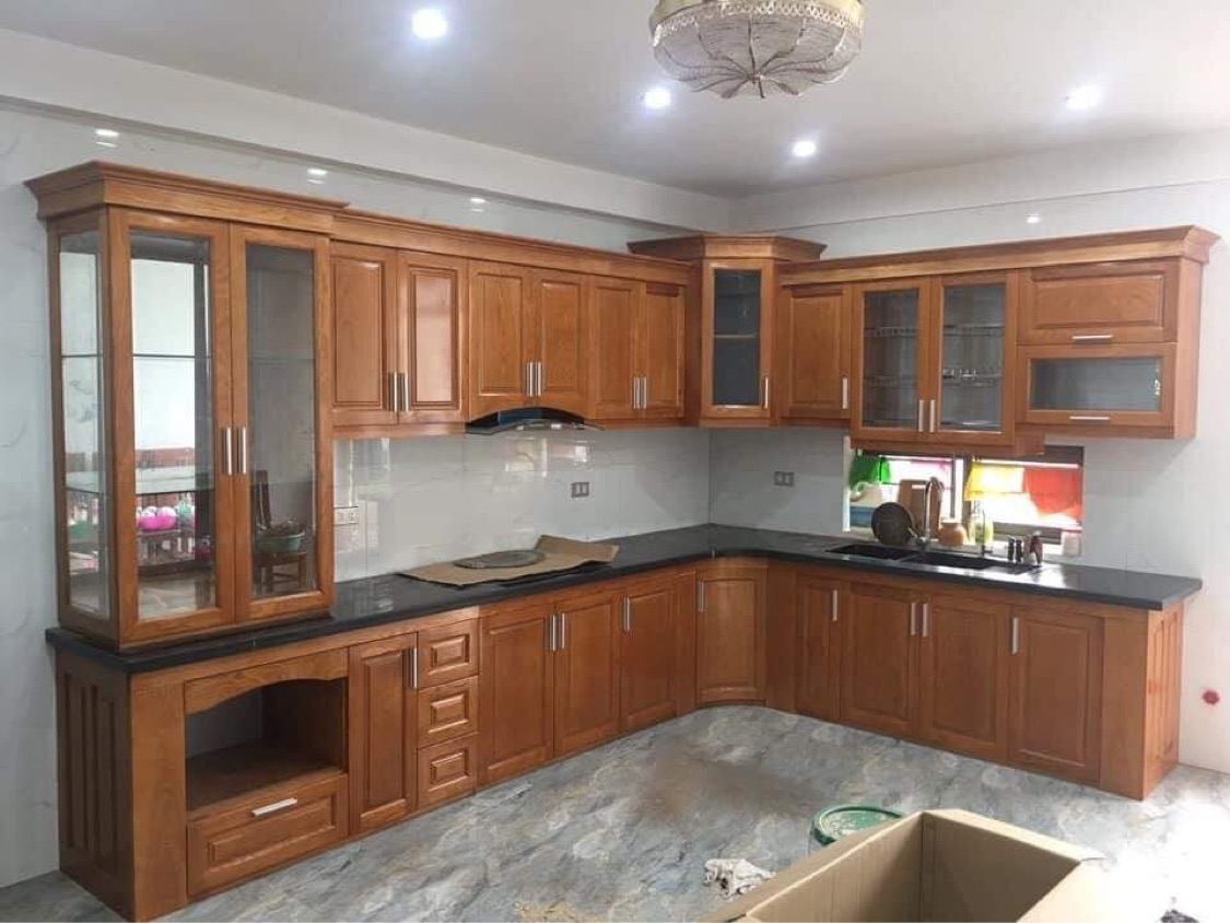 Tủ Bếp Gỗ Sồi Nga SD-02