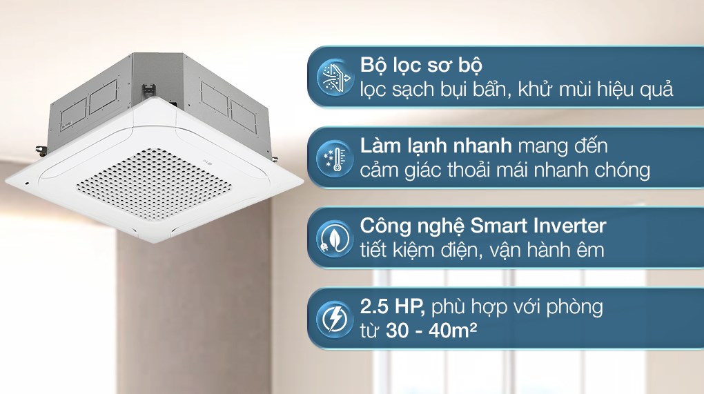 Điều hòa âm trần LG Inverter 24000 BTU ZTNQ24GPLA0 - Liên hệ để được tư vấn trực tiếp.