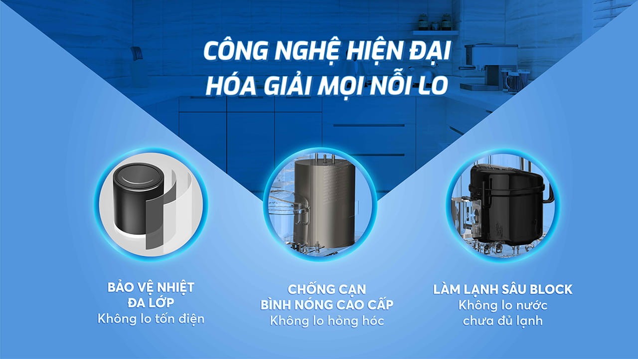 Máy lọc nước nóng lạnh Karofi KAD-L56, nóng, nguội, lạnh