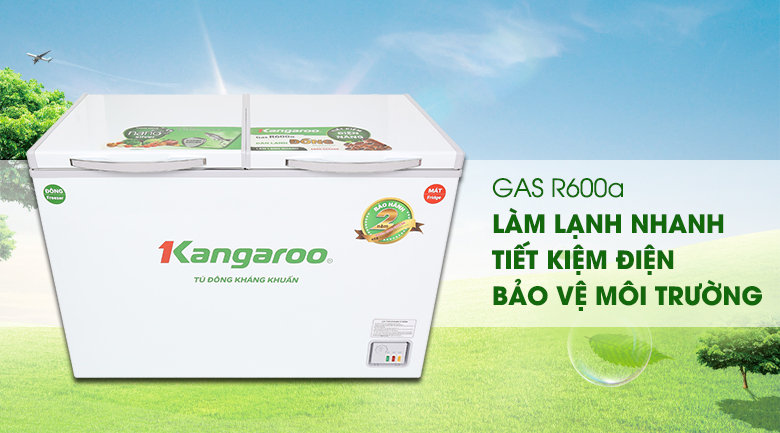 TỦ ĐÔNG KANGAROO KG400NC2, 252L, 2 CHẾ ĐỘ