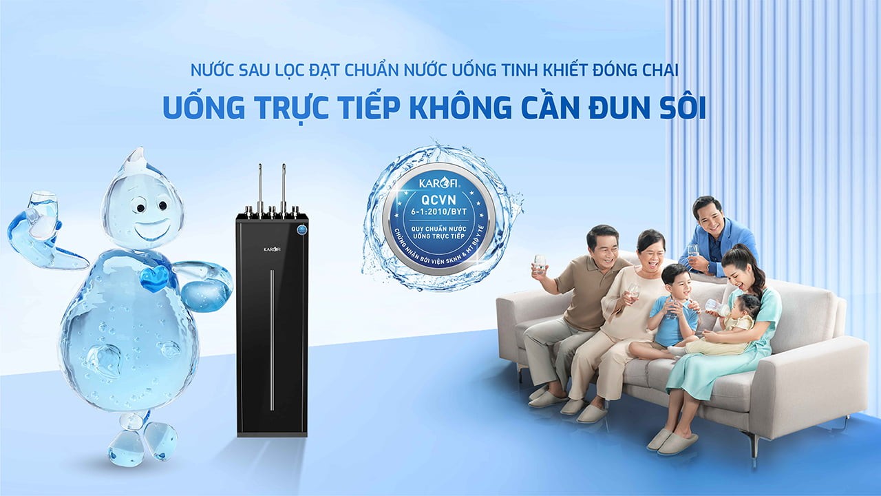 Máy lọc nước nóng lạnh Karofi KAD-L56, nóng, nguội, lạnh