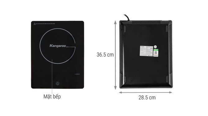 Bếp điện từ đơn cao cấp Kangaroo KG20IH10 công suất 2000w tặng kèm nồi lẩu inox - Liên hệ để được giá tốt