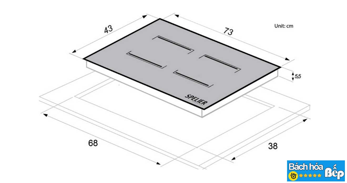BẾP ĐIỆN TỪ ĐÔI SPELIER SPE-IC 928C