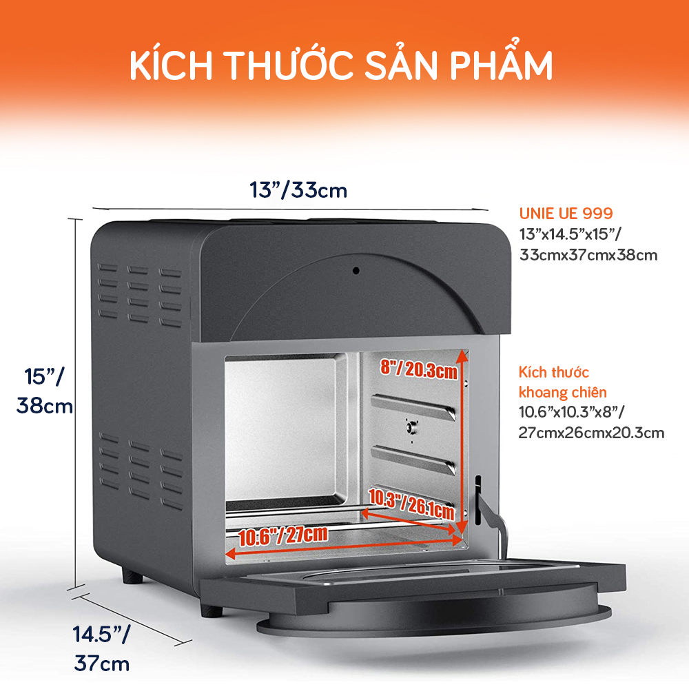 Nồi chiên không dầu UNIE UE-999, 14.5 lít