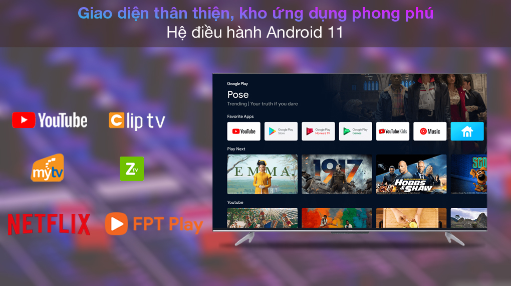Android Tivi TCL 4K 55 inch 55P725