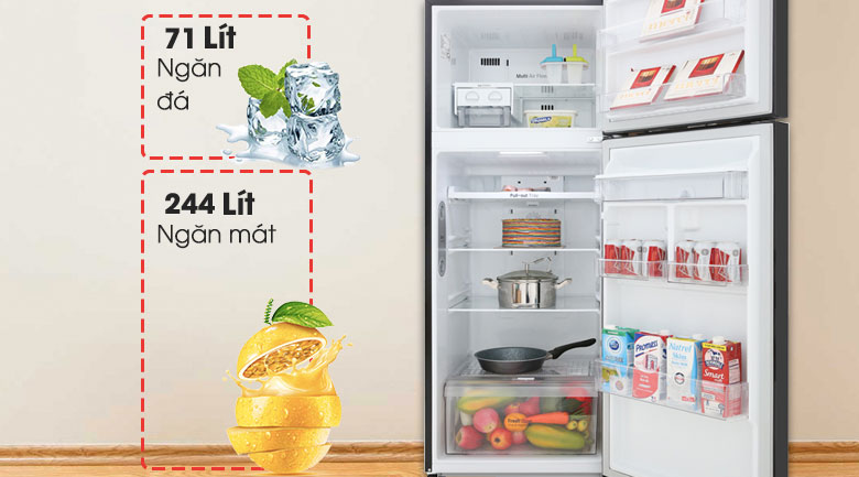 Tủ lạnh LG GN-D315BL 315l màu đen vòi nước ngoài
