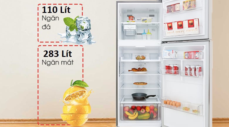 Tủ lạnh LG GN-M422PS 393l màu bạc không vòi