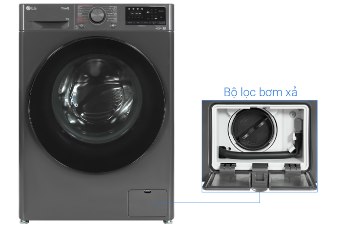 MÁY GIẶT LG FV 1409S4M, 9KG, LỒNG NGANG, MÀU XÁM - LIÊN HỆ ĐỂ ĐƯỢC GIÁ TỐT