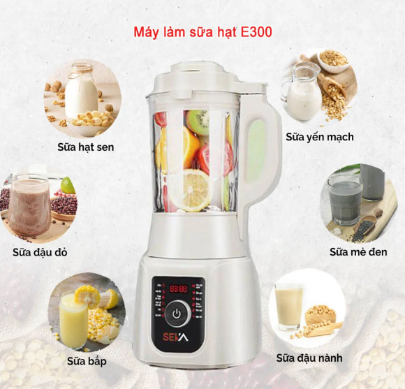 MÁY LÀM SỮA HẠT SEKA E300, 1,75 L, 12 CHỨC NĂNG - LIÊN HỆ ĐỂ ĐƯỢC GIÁ TỐT