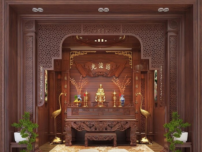 Thiết kế phòng thờ theo phong thủy