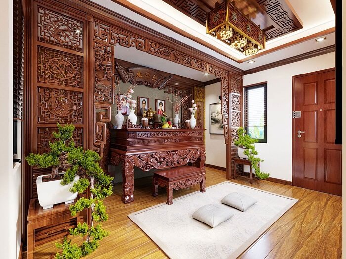 Thiết kế phòng thờ theo phong thủy