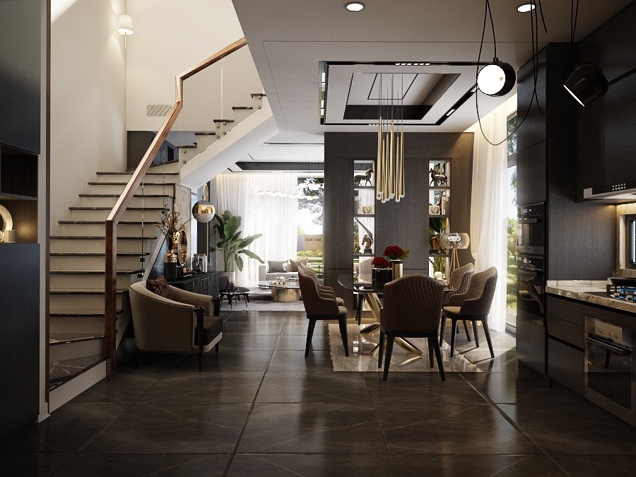 Thiết kế biệt thự 150m2 3 phòng ngủ hiện đại