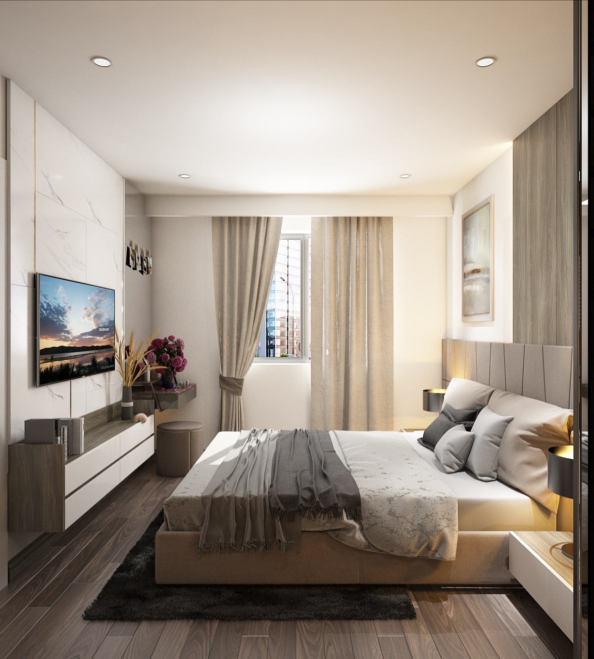 Thiết kế biệt thự 150m2 3 phòng ngủ hiện đại