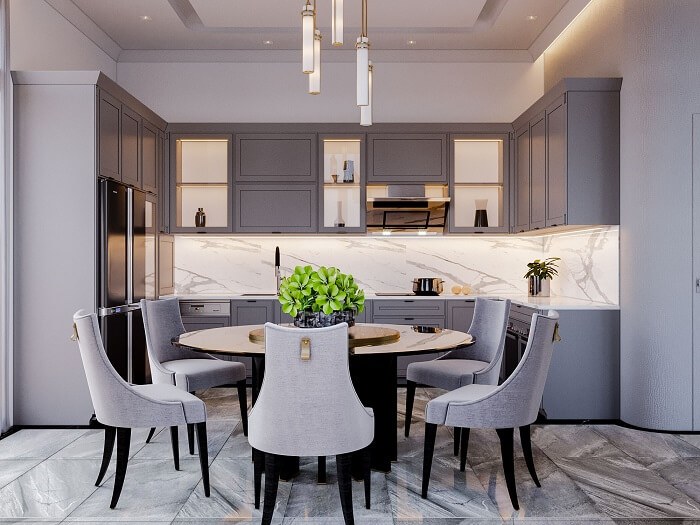 Thiết kế nội thất biệt thự song lập cao cấp