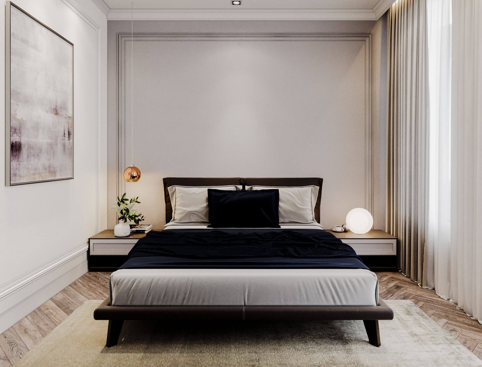 Thiết kế nội thất biệt thự song lập cao cấp