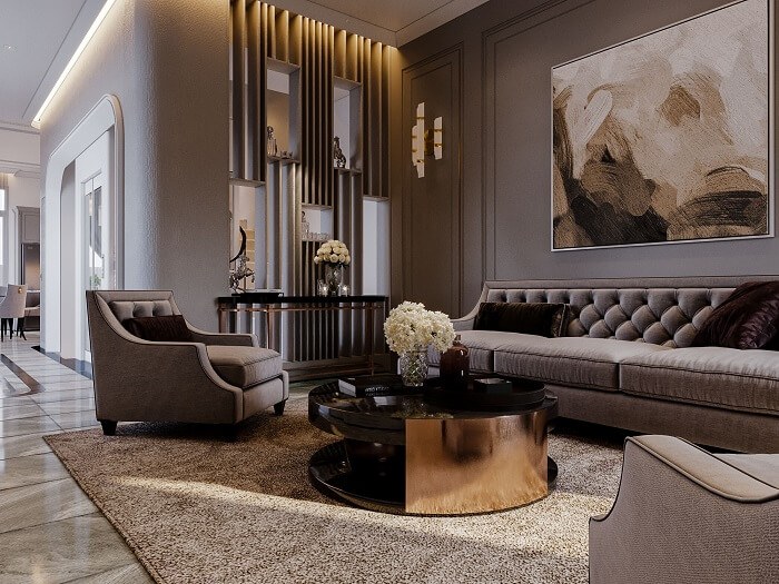 Thiết kế nội thất biệt thự song lập cao cấp