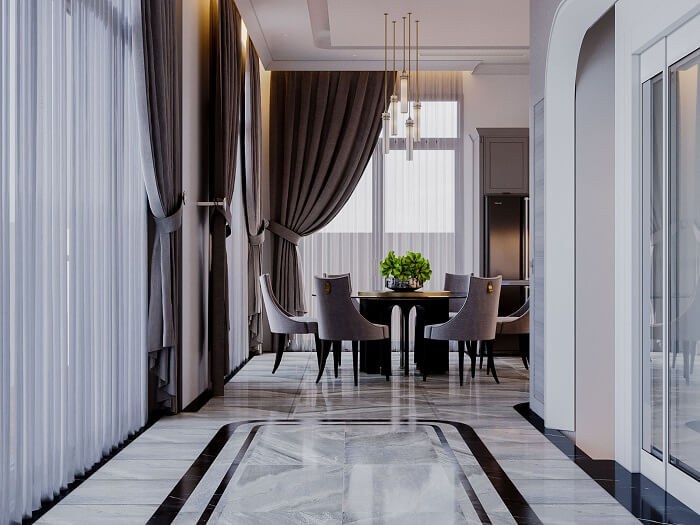 Thiết kế nội thất biệt thự song lập cao cấp