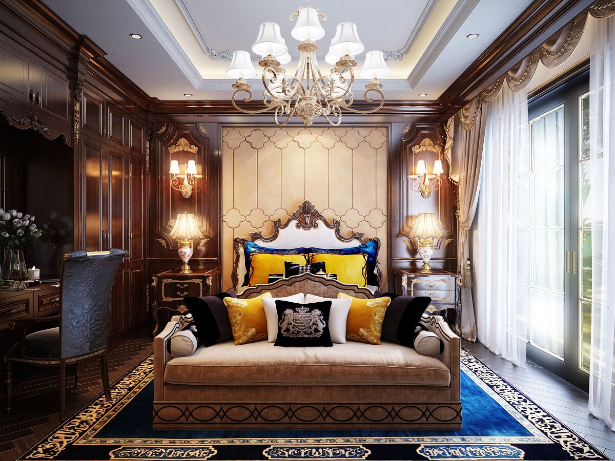 Thiết kế nội thất biệt thự tân cổ điển 150m2 sang trọng và quyến rũ