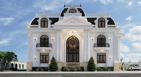 Thiết kế nội thất biệt thự tân cổ điển 150m2 sang trọng và quyến rũ