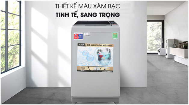 Máy giặt Aqua 8kg S80CT lồng đứng màu xám
