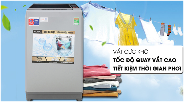 Máy giặt Aqua 8kg S80CT lồng đứng màu xám
