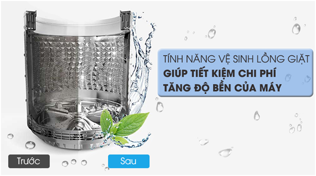 Máy giặt Aqua 8kg S80CT lồng đứng màu xám