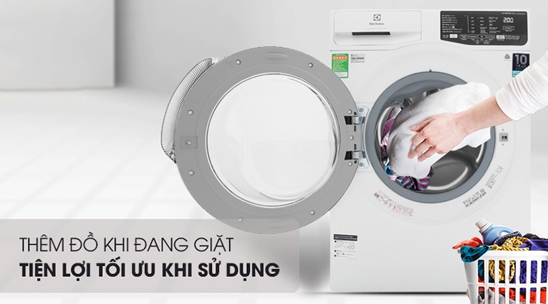 Máy giặt Electrolux EWF8024D3WB 8kg lồng ngang màu trắng