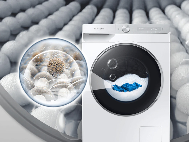 Máy giặt sấy Samsung WD95T4046CE/SV, 9.5kg giặt 6kg sấy, lồng ngang màu trắng