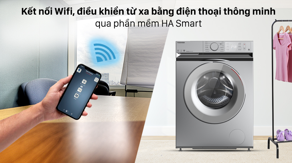 Máy giặt Toshiba 10.5 kg TW-BL115A2V(SS) lồng ngang màu xám