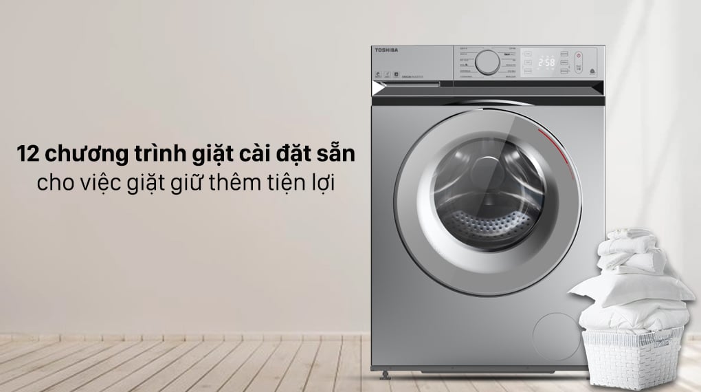 Máy giặt Toshiba 10.5 kg TW-BL115A2V(SS) lồng ngang màu xám