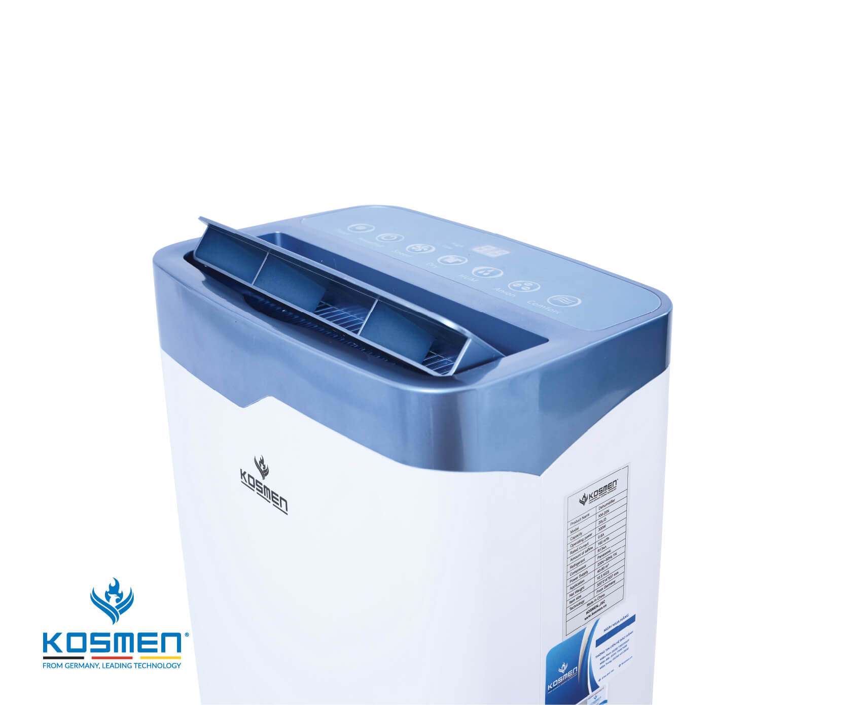 MÁY HÚT ẨM KOSMEN KM-20N, 40 – 80m2, 300W