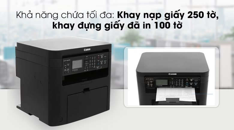 Máy In Laser Trắng Đen Canon đa năng in scan copy MF241d