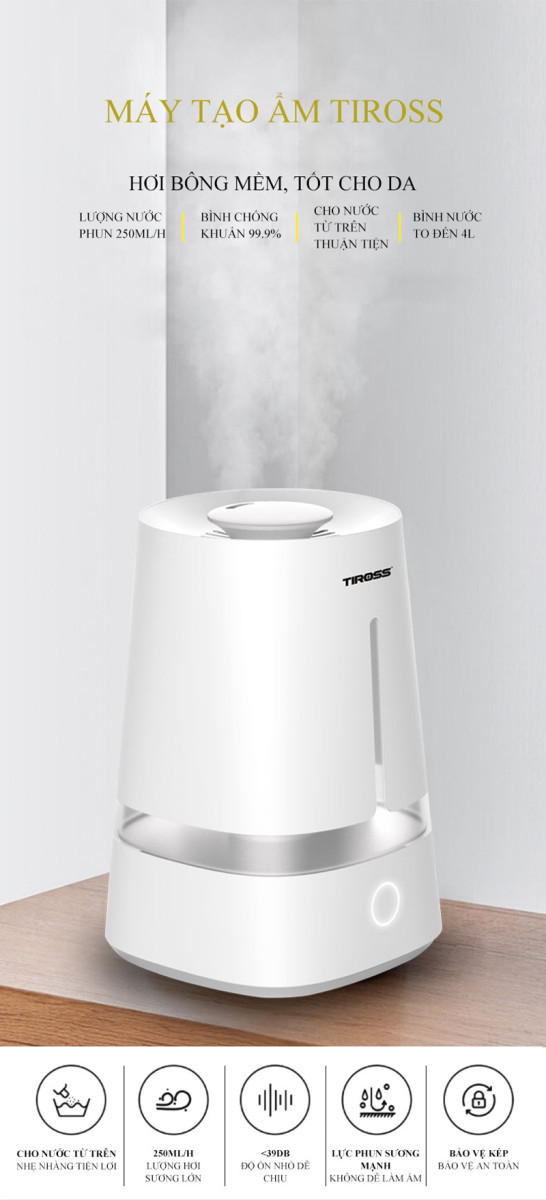 MÁY PHUN SƯƠNG TẠO ẨM TIROSS TS8431 - LIÊN HỆ ĐỂ DƯỢC GIÁ TỐT