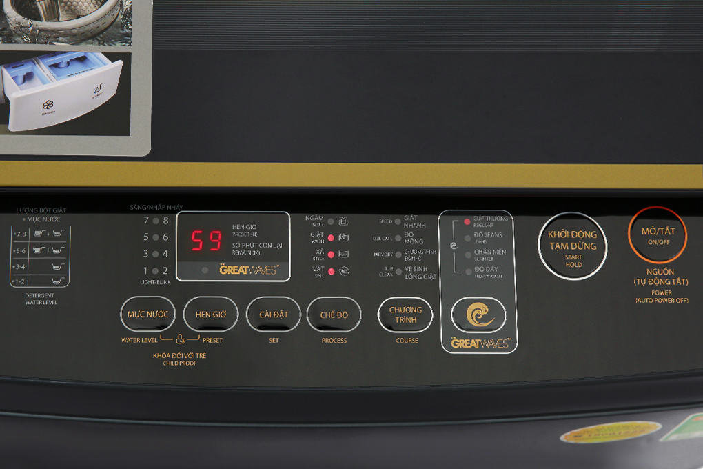 MÁY GIẶT TOSHIBA AW-DM1100PV(KK) INVERTER, 10KG