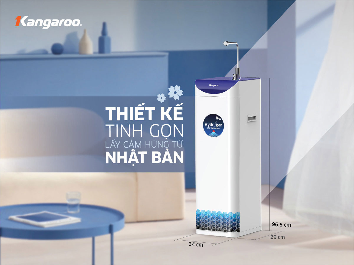 MÁY LỌC NƯỚC KANGAROO HYDROGEN SLIM NÓNG LẠNH KG10A7S (7 LÕI)