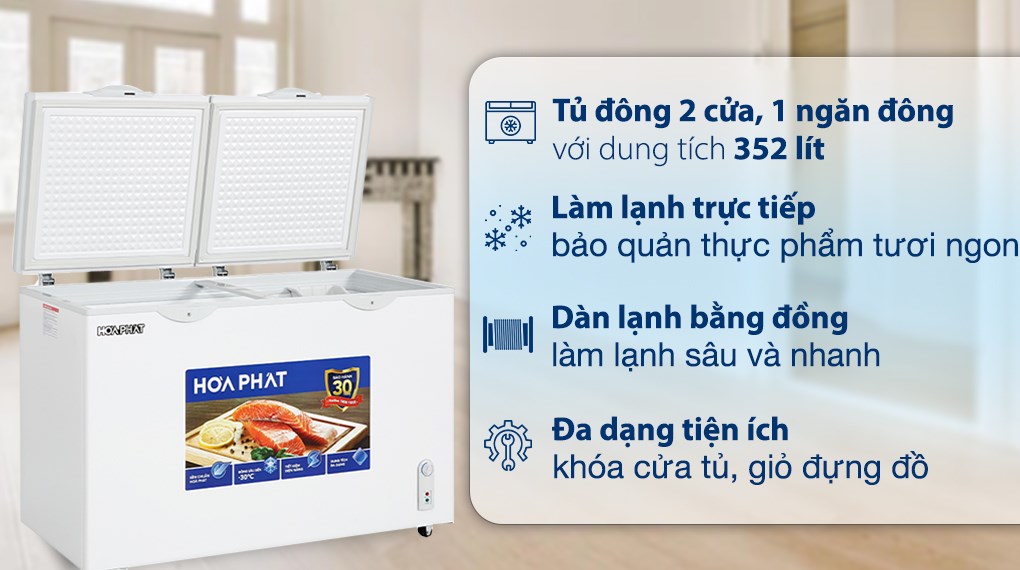 TỦ ĐÔNG HÒA PHÁT HPF AD6352 352 LÍT