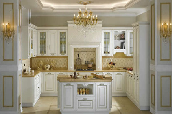 Thiết kế phòng ăn và bếp theo phong cách tân cổ điển