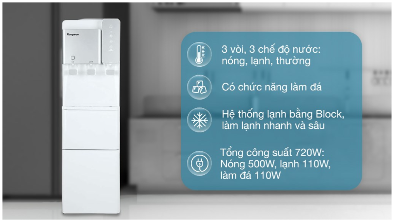 Cây nước nóng lạnh Kangaroo KG65A3