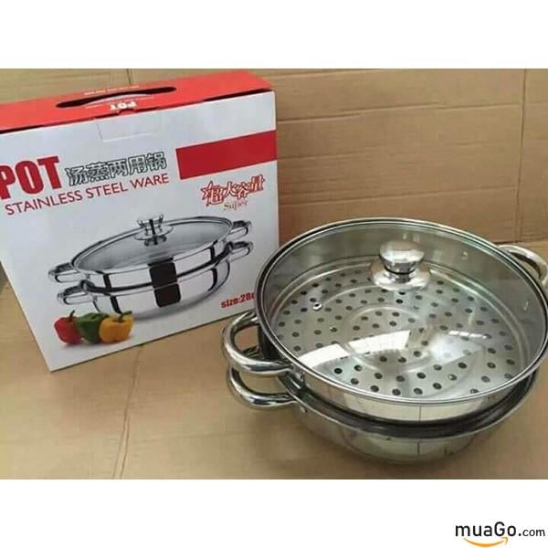 NỒI HẤP 2 TẦNG POT 28CM