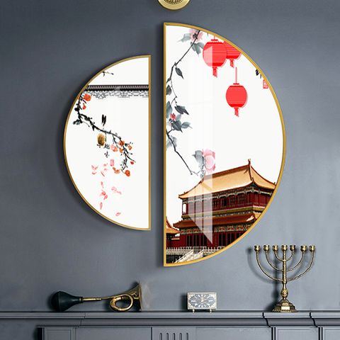 Tranh bán nguyệt Pha lê tráng gương Cao cấp