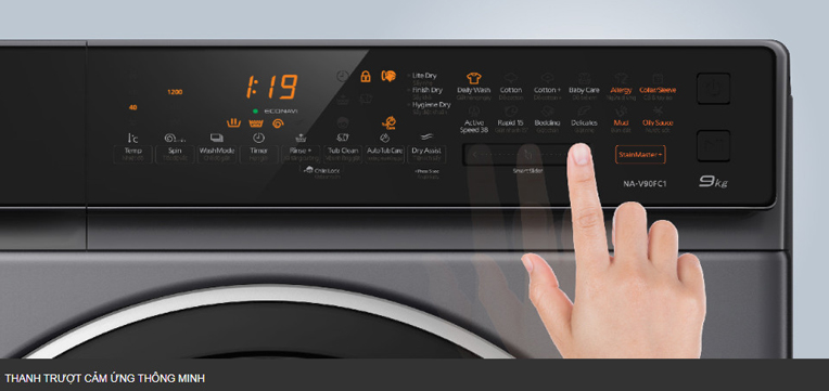 MÁY GIẶT PANASONIC NA-V90FC1LVT , 9KG, INVERTER, LỒNG NGANG, MÀU GHI - LIÊN HỆ ĐỂ ĐƯỢC GIÁ TỐT