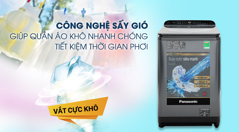 Máy giặt Panasonic NA-FD11AR1BV 11.5kg lồng đứng, màu đen